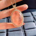 Fashion Copper Sweater Chain Big Egg Shape Pendant Necklace